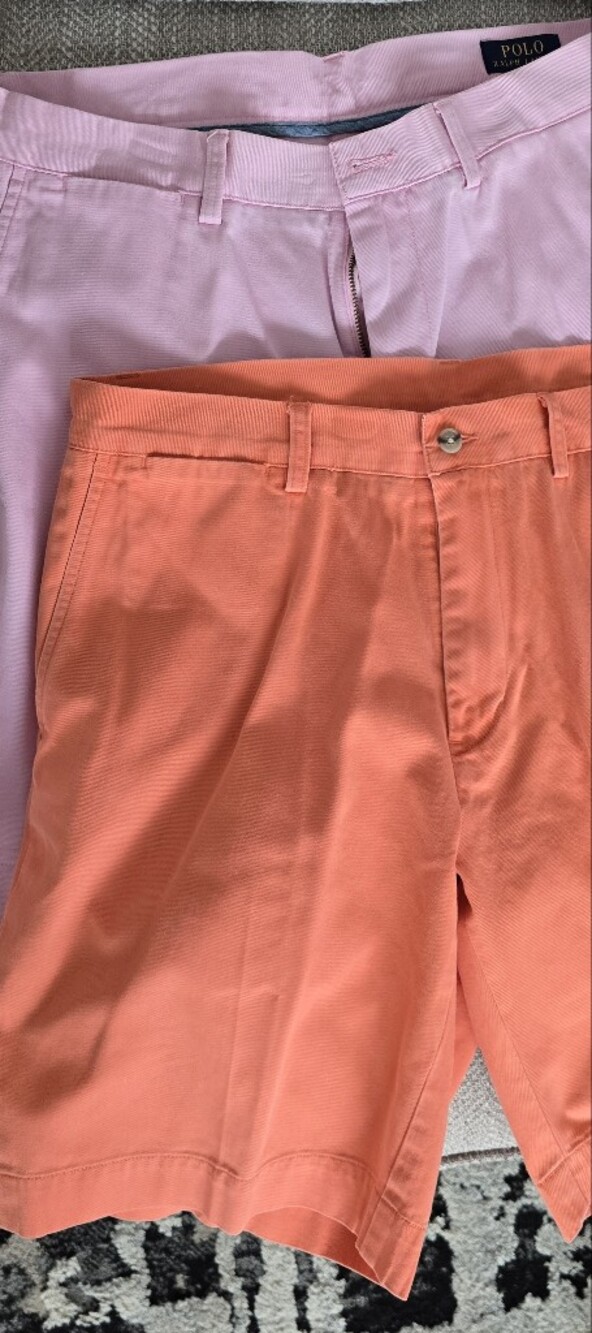 Polo Ralph Lauren Coral And Salmon Chino Shorts
